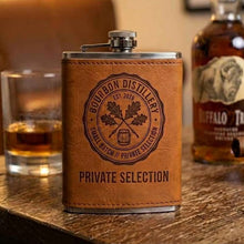 Load image into Gallery viewer, 6oz. Hip Flask with Leatherette Sleeve