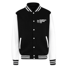 Load image into Gallery viewer, Just Hoods Heavyweight Letterman Jacket - black/white