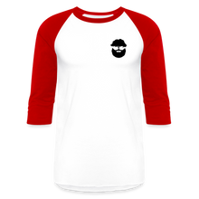 Load image into Gallery viewer, Villeneuve Woodworks Raglan 3/4 Sleeve T-Shirt - white/red