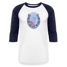 Load image into Gallery viewer, CM2 Woodworks 3/4 Sleeve Raglan T-Shirt - white/navy