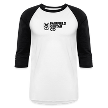 Load image into Gallery viewer, Fairfield Guitar Co 3/4 Sleeve Raglan - white/black