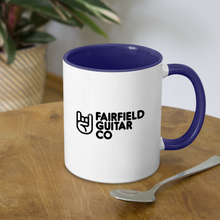 Load image into Gallery viewer, Fairfield Guitar Co Ceramic Mug - white/cobalt blue