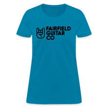Load image into Gallery viewer, Fairfield Guitar Co Women's T-Shirt - turquoise
