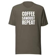 Load image into Gallery viewer, Coffee Sawdust Repeat Unisex t-shirt