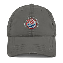 Load image into Gallery viewer, Unstructured Distressed Cap with Embroidered Logo