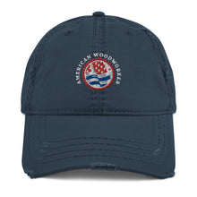 Load image into Gallery viewer, Unstructured Distressed Cap with Embroidered Logo