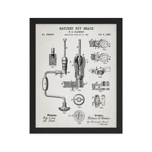 Load image into Gallery viewer, Ratchet Bit Brace Patent Framed Poster