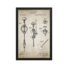 Load image into Gallery viewer, Hand Drill Patent Framed poster