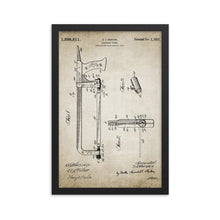 Load image into Gallery viewer, Hack Saw Patent Framed poster