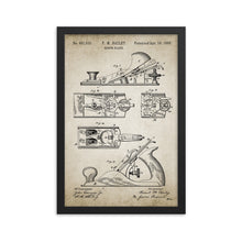 Load image into Gallery viewer, Bench Plane Patent Framed poster