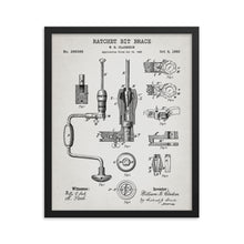 Load image into Gallery viewer, Ratchet Bit Brace Patent Framed Poster