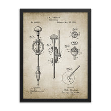 Load image into Gallery viewer, Hand Drill Patent Framed poster