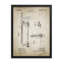 Load image into Gallery viewer, Hack Saw Patent Framed poster