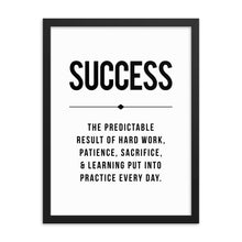 Load image into Gallery viewer, SUCCESS Framed Poster
