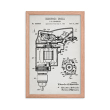 Load image into Gallery viewer, Electric Drill Patent Framed Poster