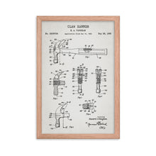 Load image into Gallery viewer, Claw Hammer Patent Framed Poster