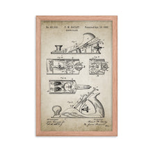 Load image into Gallery viewer, Bench Plane Patent Framed poster
