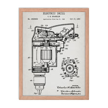 Load image into Gallery viewer, Electric Drill Patent Framed Poster