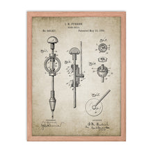 Load image into Gallery viewer, Hand Drill Patent Framed poster