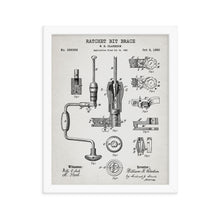 Load image into Gallery viewer, Ratchet Bit Brace Patent Framed Poster