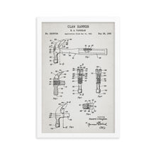 Load image into Gallery viewer, Claw Hammer Patent Framed Poster