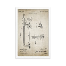 Load image into Gallery viewer, Hack Saw Patent Framed poster