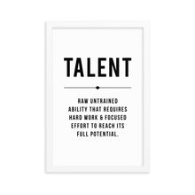 Load image into Gallery viewer, TALENT Framed Poster