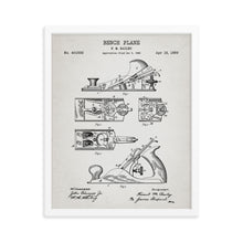 Load image into Gallery viewer, Bench Plane Patent Framed Poster