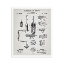Load image into Gallery viewer, Ratchet Bit Brace Patent Framed Poster
