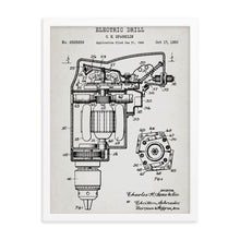 Load image into Gallery viewer, Electric Drill Patent Framed Poster