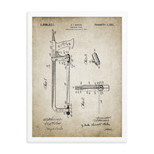 Load image into Gallery viewer, Hack Saw Patent Framed poster