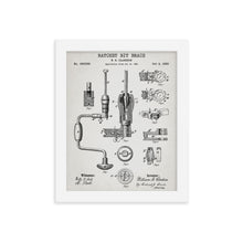 Load image into Gallery viewer, Ratchet Bit Brace Patent Framed Poster