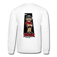 Load image into Gallery viewer, Sask Sweatshirt (front and back logos) - white