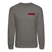 Load image into Gallery viewer, Sask Sweatshirt (front and back logos) - asphalt gray