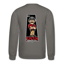Load image into Gallery viewer, Sask Sweatshirt (front and back logos) - asphalt gray