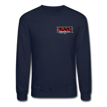 Load image into Gallery viewer, Sask Sweatshirt (front and back logos) - navy
