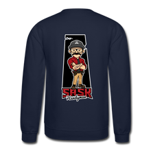 Load image into Gallery viewer, Sask Sweatshirt (front and back logos) - navy