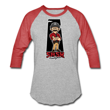 Load image into Gallery viewer, Sask Baseball T-Shirt - heather gray/red