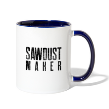 Load image into Gallery viewer, Sawdust Maker Contrast Coffee Mug - white/cobalt blue