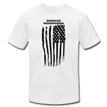 Load image into Gallery viewer, American Woodworker Flag Premium T-Shirt - white
