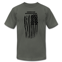 Load image into Gallery viewer, American Woodworker Flag Premium T-Shirt - asphalt