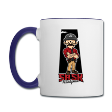 Load image into Gallery viewer, Sask Contrast Coffee Mug - white/cobalt blue