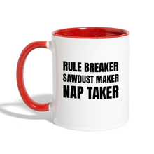 Load image into Gallery viewer, Rule Breaker Contrast Coffee Mug - white/red