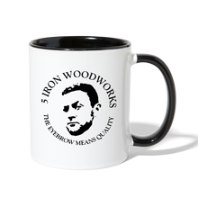 Load image into Gallery viewer, 5 Iron Woodworking Contrast Coffee Mug - white/black