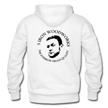 Load image into Gallery viewer, 5 Iron Woodworks Hoodie - white