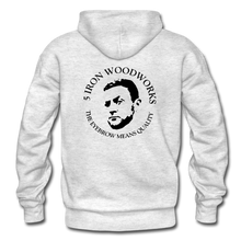 Load image into Gallery viewer, 5 Iron Woodworks Hoodie - light heather gray