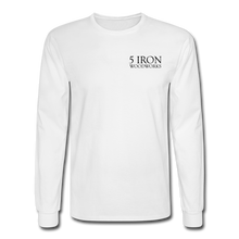 Load image into Gallery viewer, 5 Iron Woodworking Long Sleeve T-Shirt - white