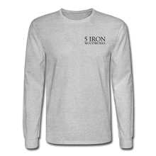 Load image into Gallery viewer, 5 Iron Woodworking Long Sleeve T-Shirt - heather gray