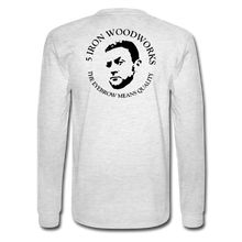 Load image into Gallery viewer, 5 Iron Woodworking Long Sleeve T-Shirt - light heather gray