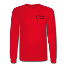 Load image into Gallery viewer, 5 Iron Woodworking Long Sleeve T-Shirt - red